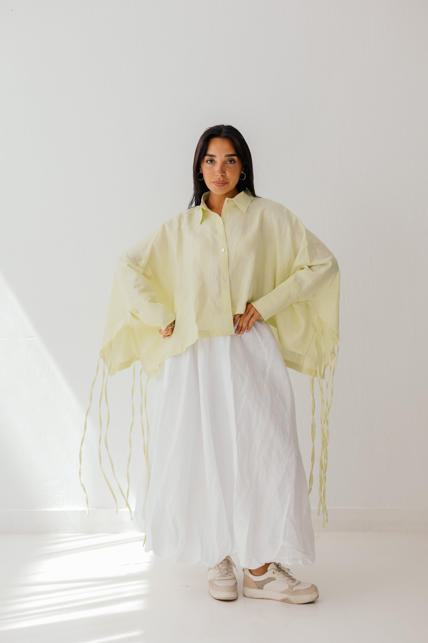 Fringes Shirt In Butter-lemon