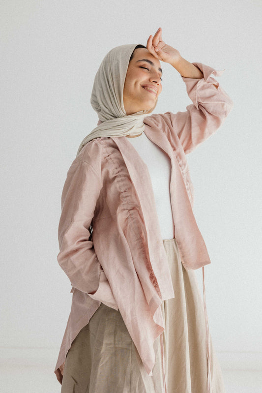 Elastic Kimono In Rose