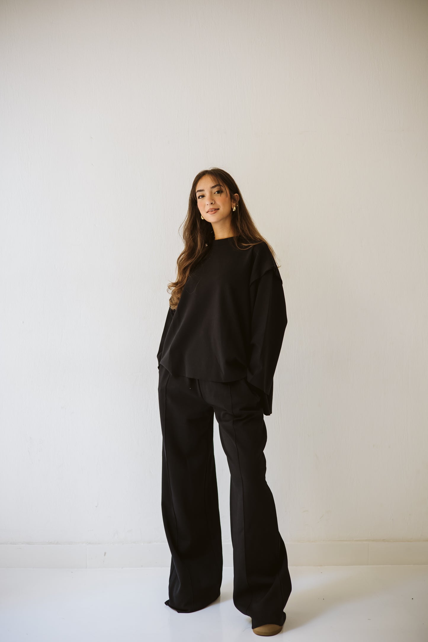 Cotton daily basic set in black