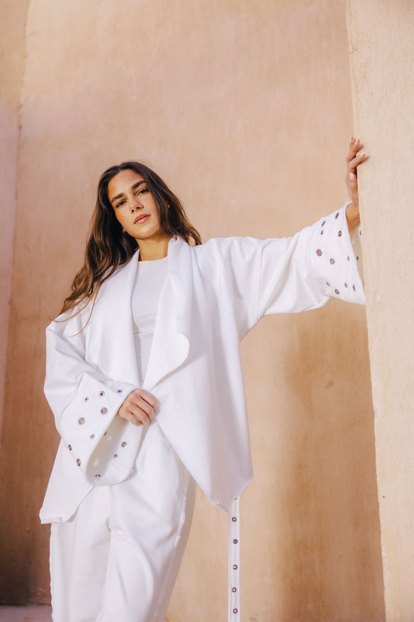 Rouh Cotton Set In Off-white