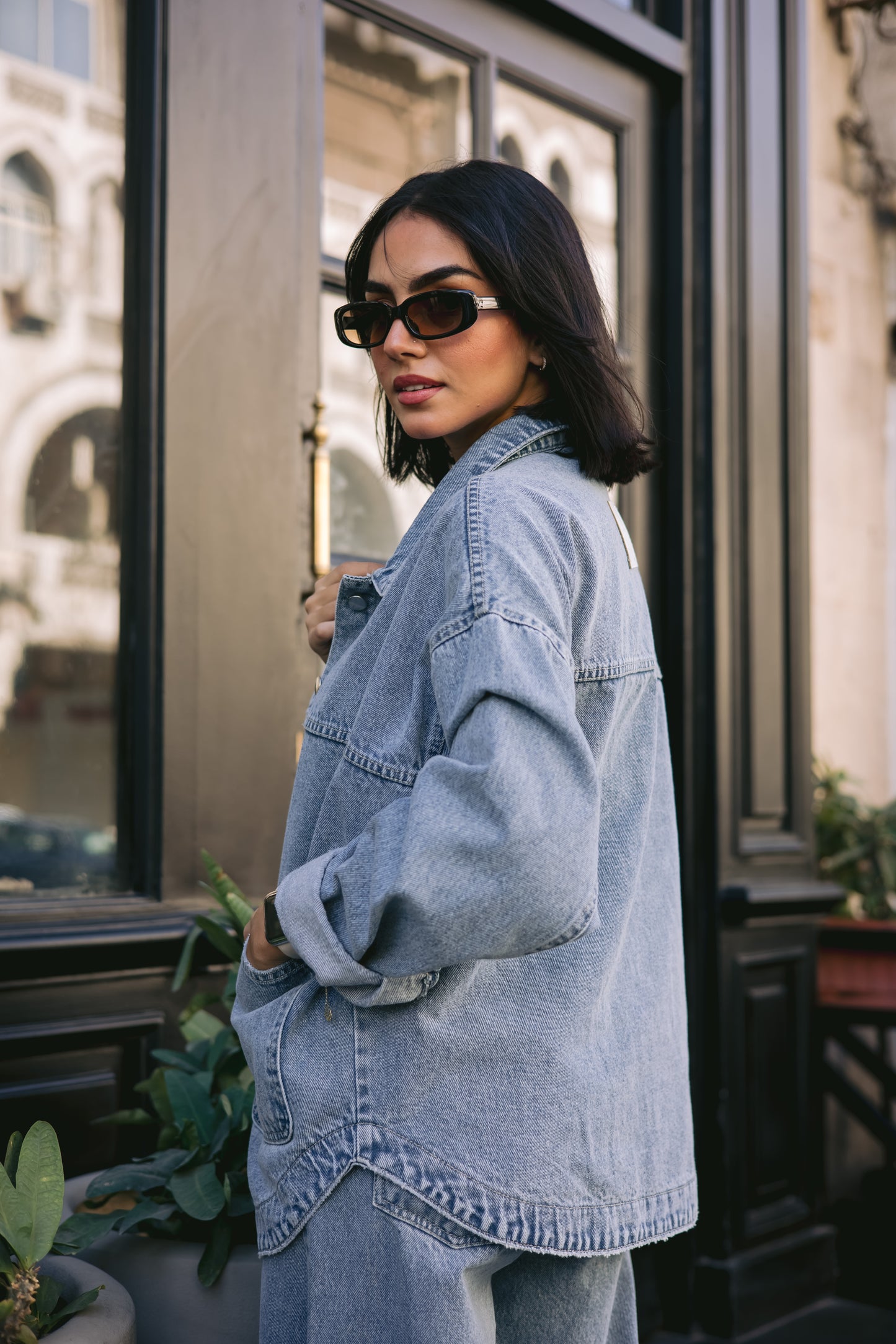 Denim pocket jacket