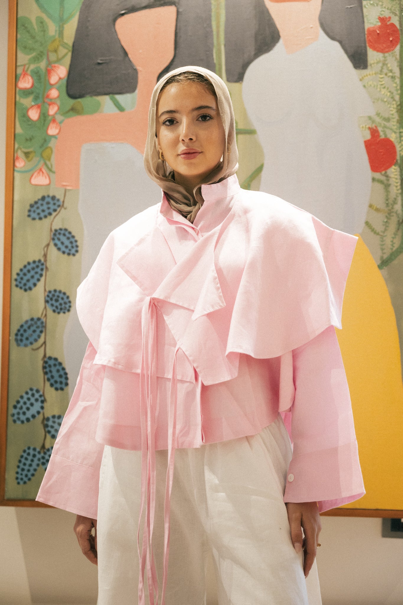 Layered shirt in pink