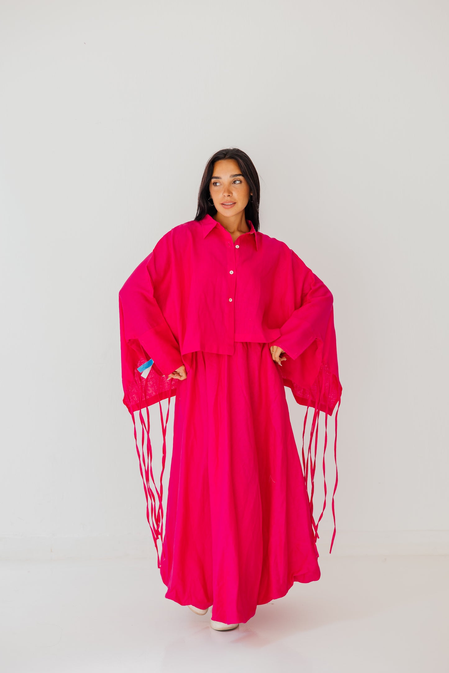 Fringes Shirt In Fuchsia