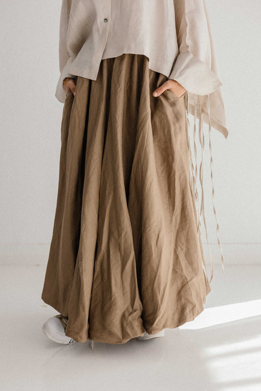 Balloon Skirt In Dark Cafe