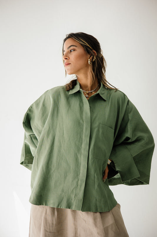 Butterfly Shirt In Olive