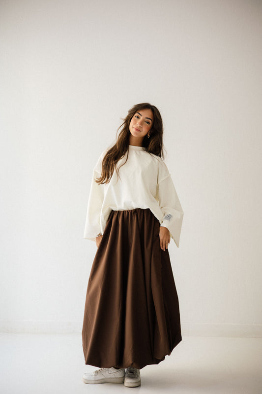 Balloon Skirt In Brown