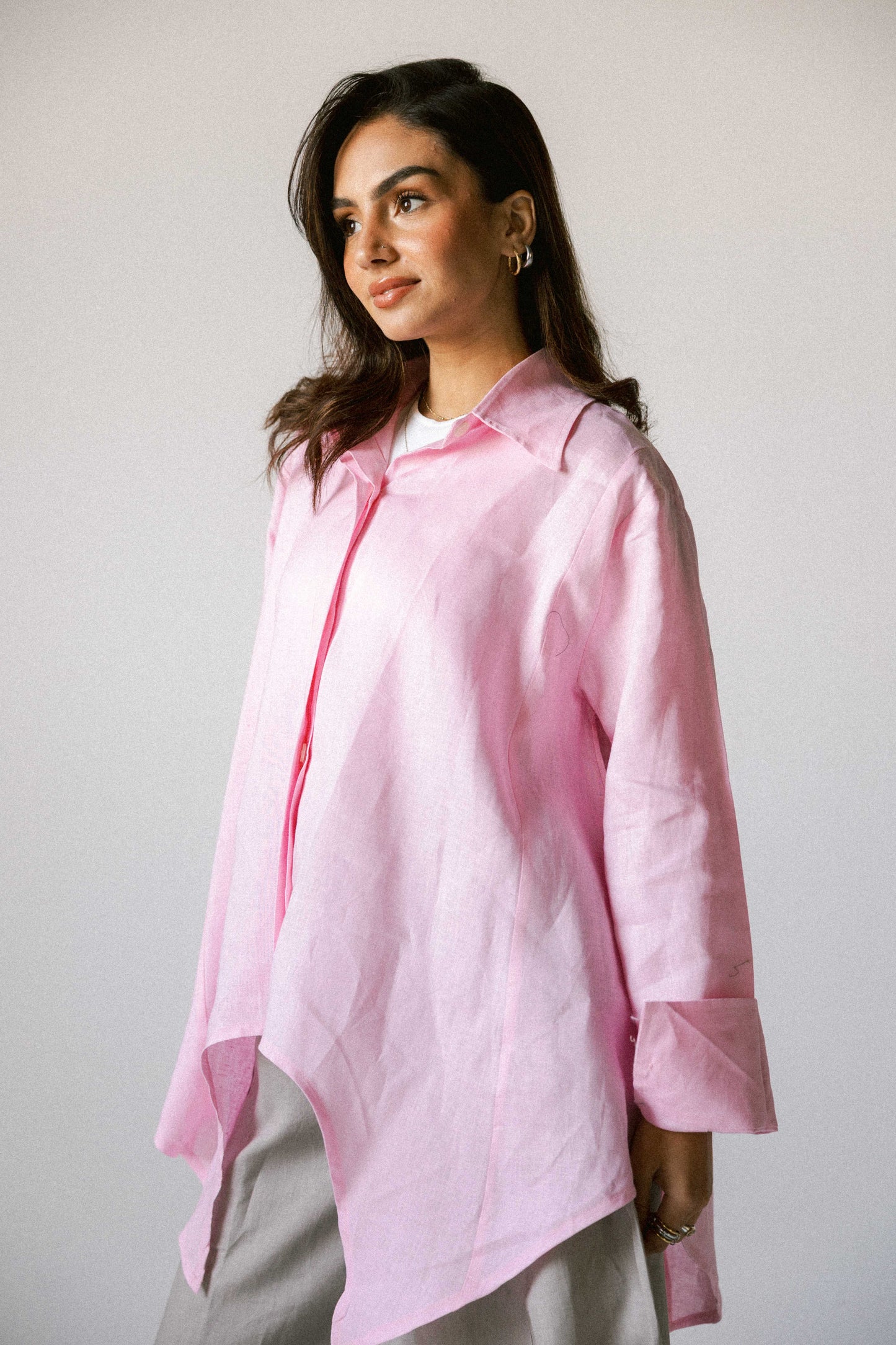Round shirt in pink
