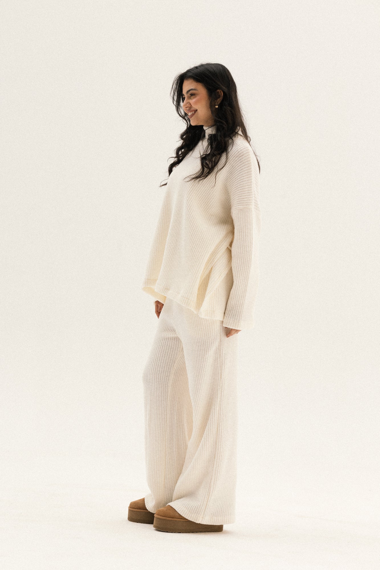 Knitted Love Set In Off-white