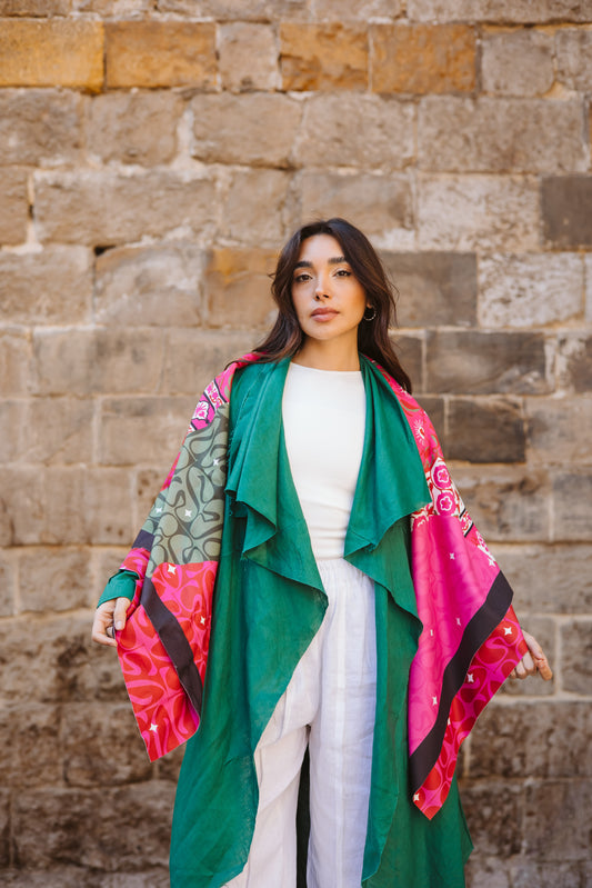 Tuck-it In Kimono In Green