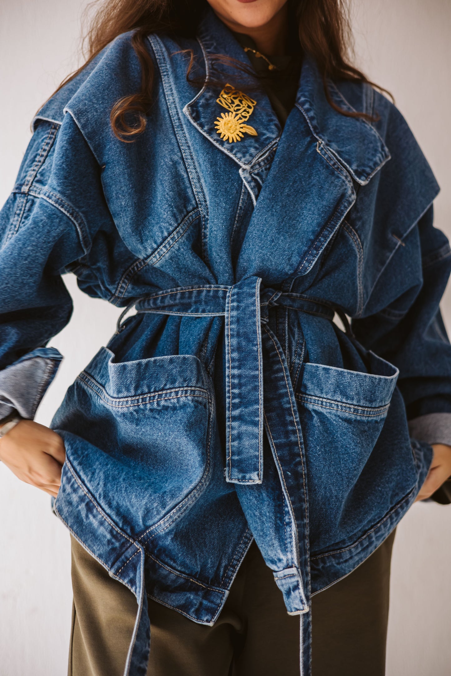 Love In Denim Jacket In Blue