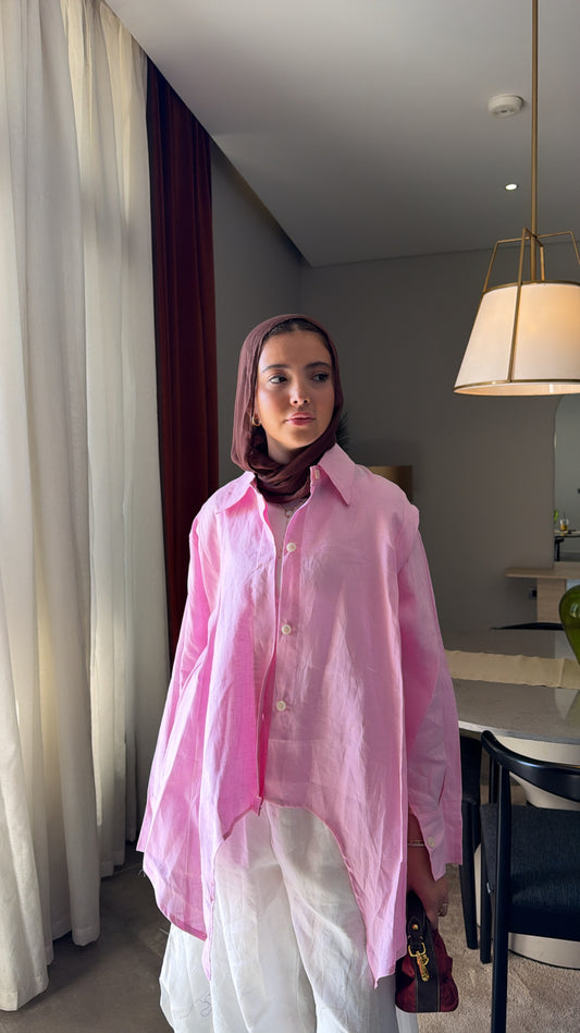 Round shirt in pink