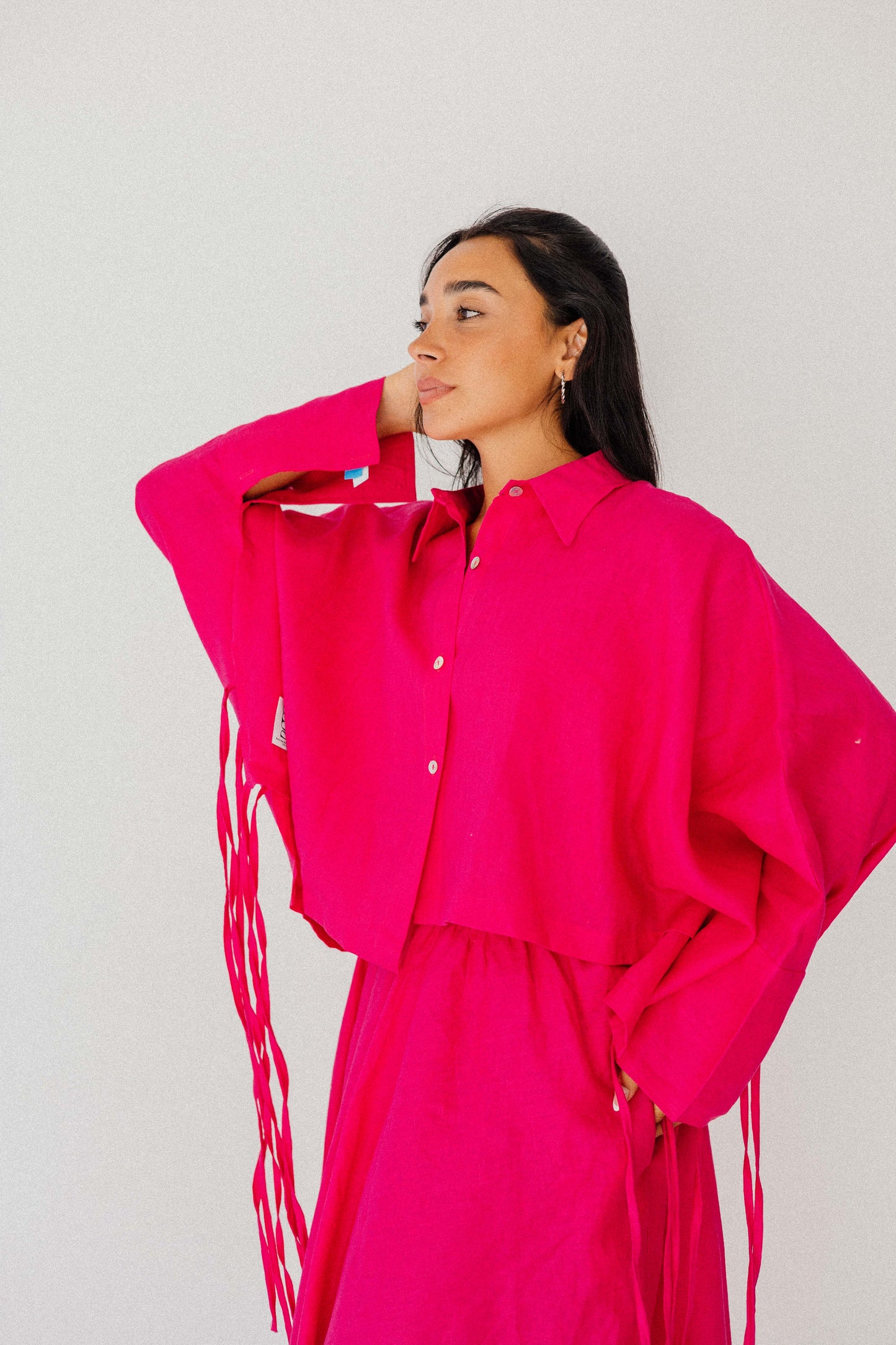 Fringes Shirt In Fuchsia
