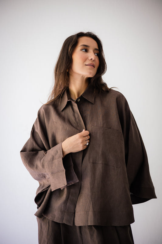 Butterfly Shirt In Brown
