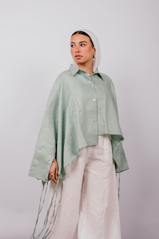 Fringes Shirt In Mint
