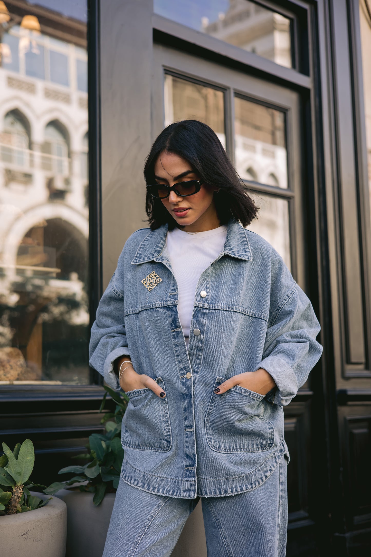 Denim pocket jacket