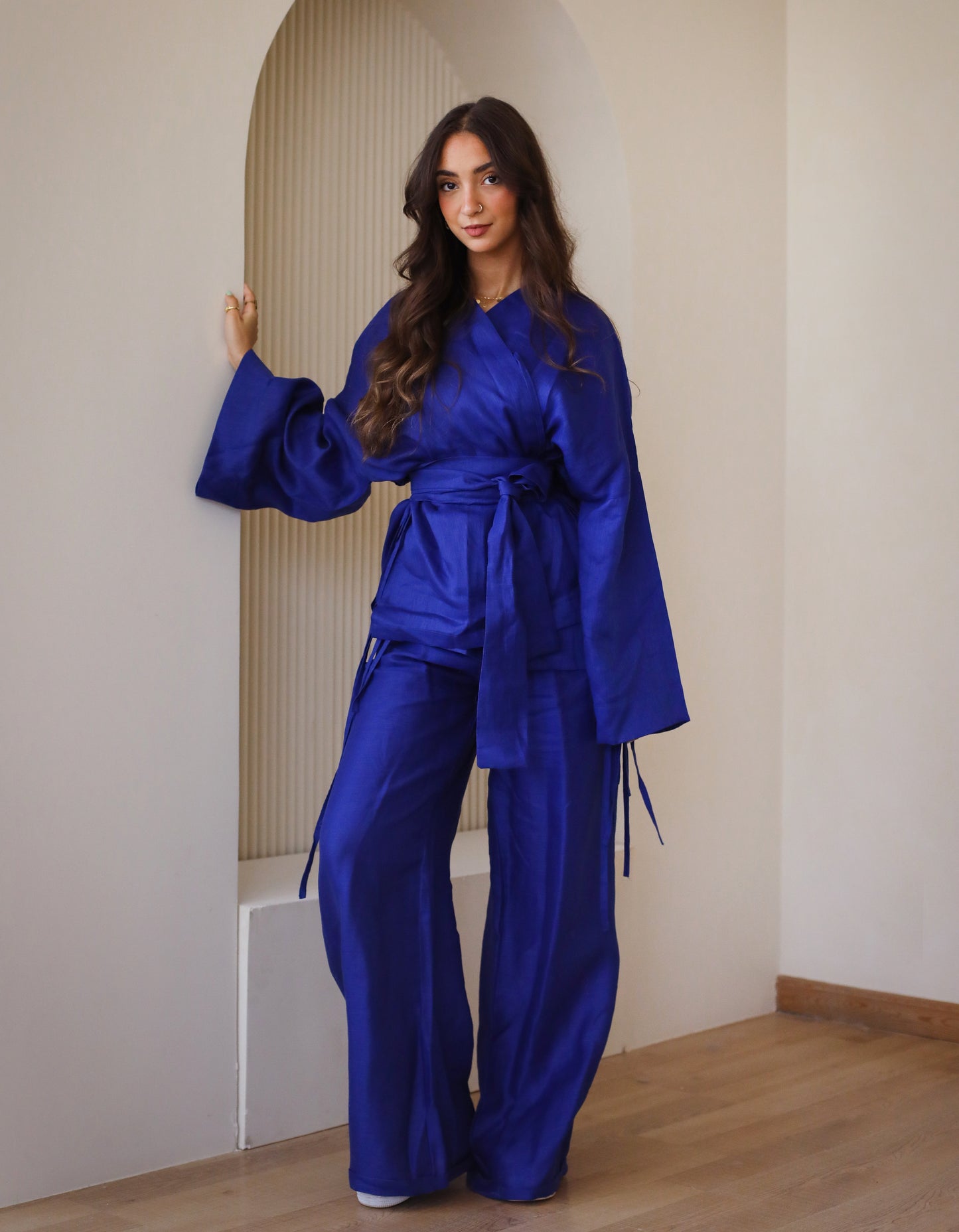 Fringes set in Royal blue