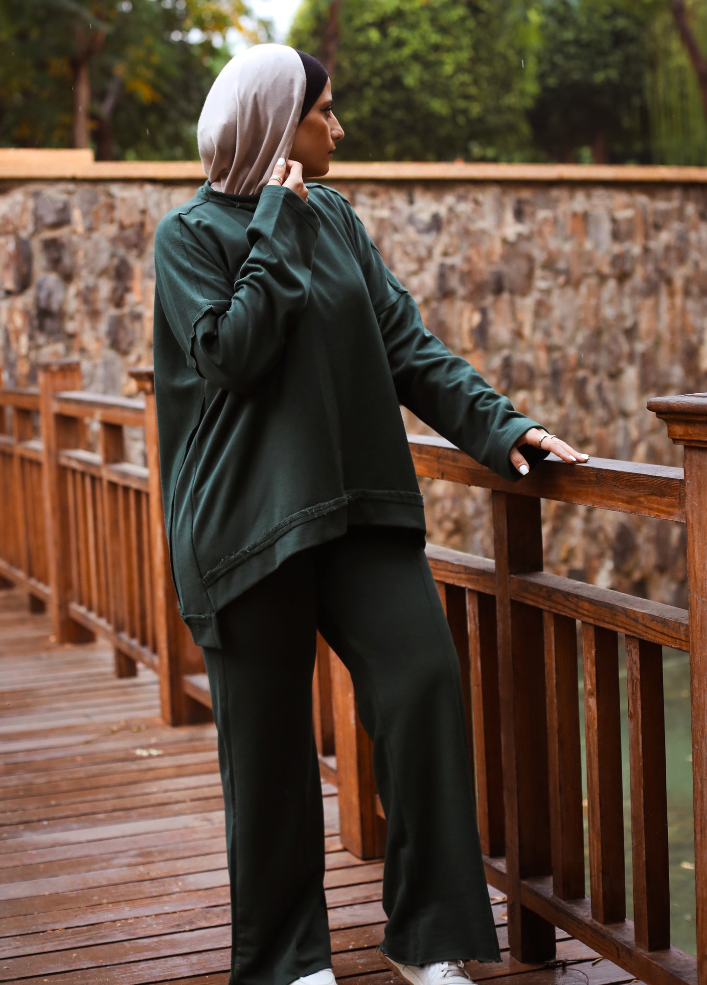 Basic cotton set in Dark Green