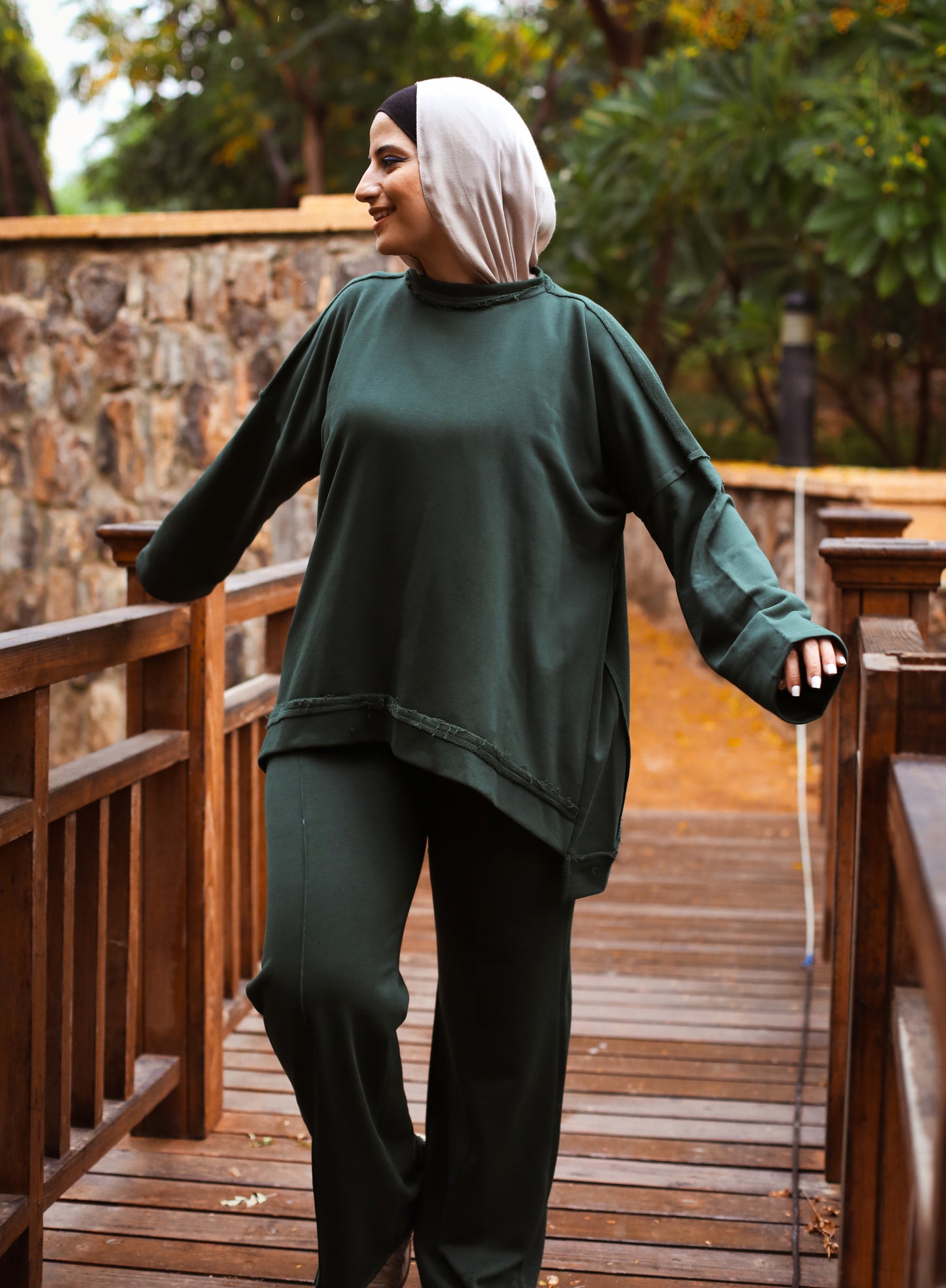 Basic cotton set in Dark Green