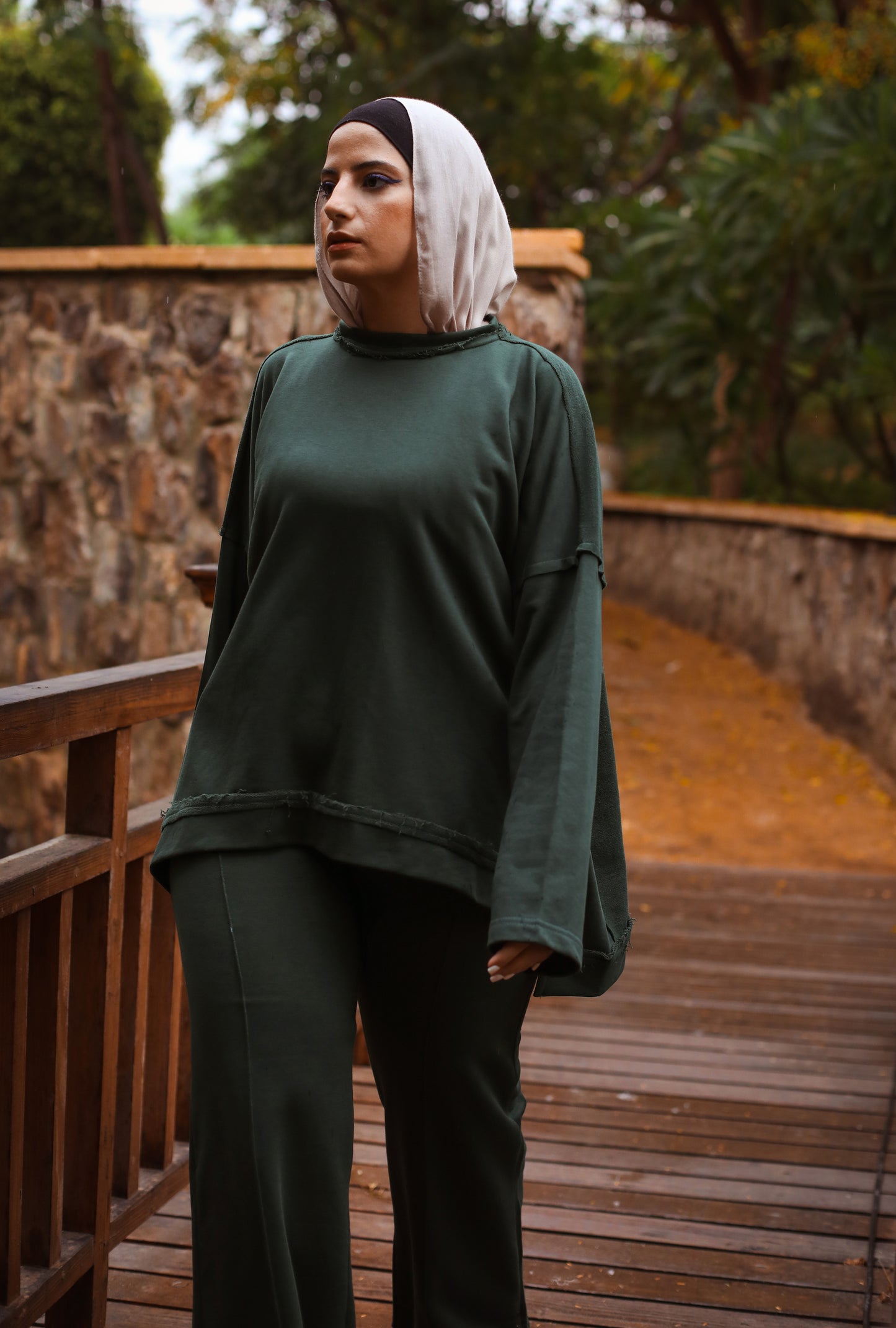 Basic cotton set in Dark Green