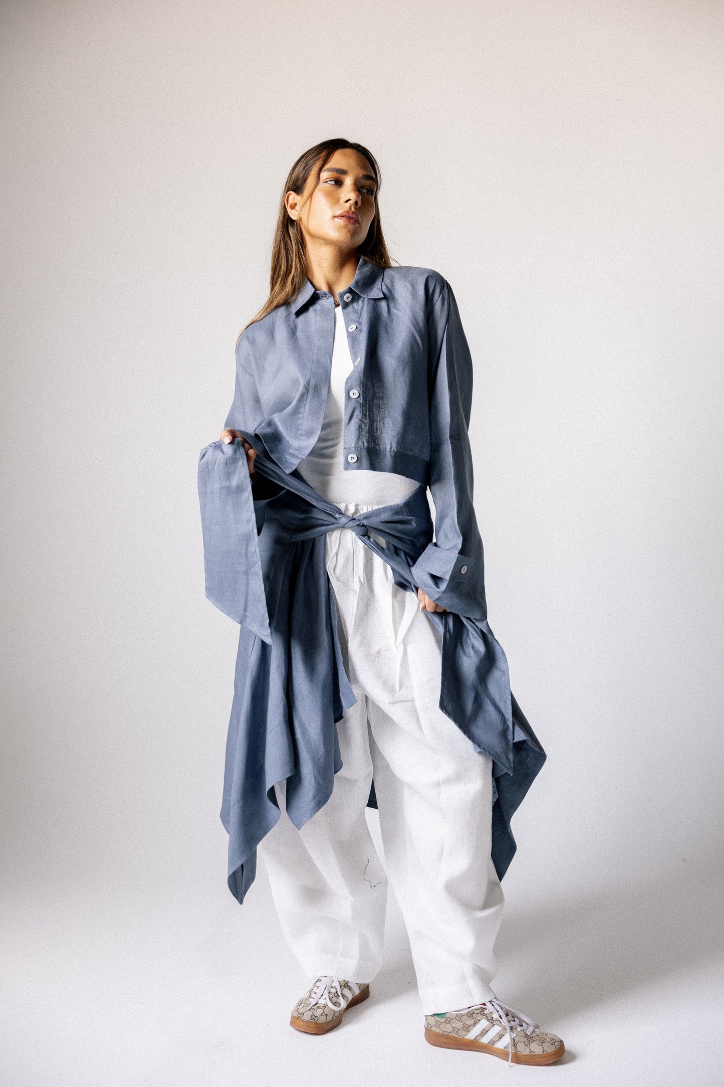 Rap-up shirt in denim