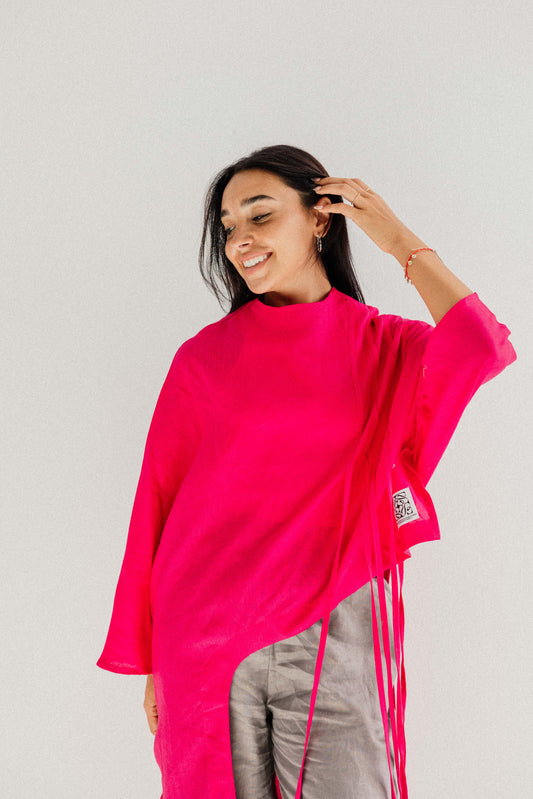 Side To Side Top In Fuchsia