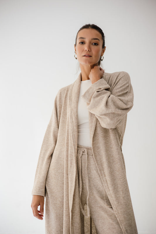 Unfinished Wool Set In Cafe