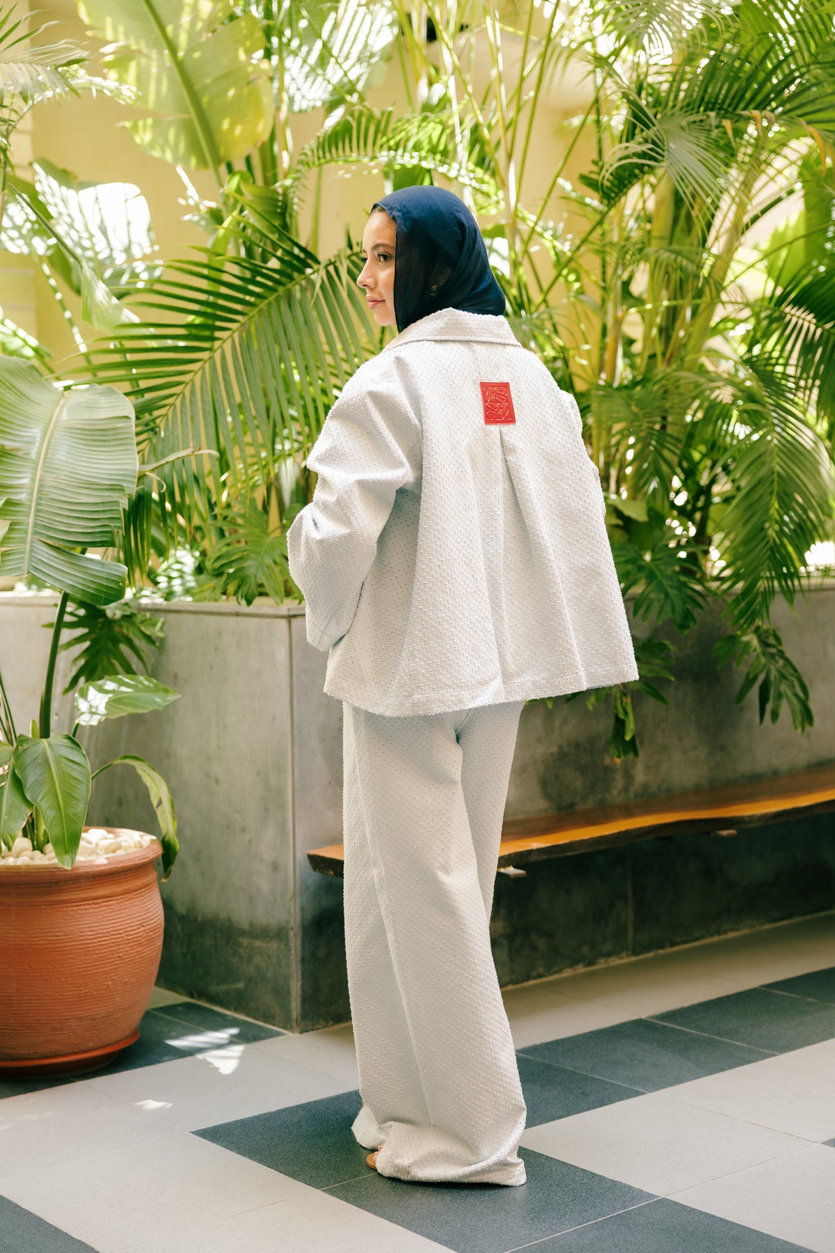 Dots denim set in light denim