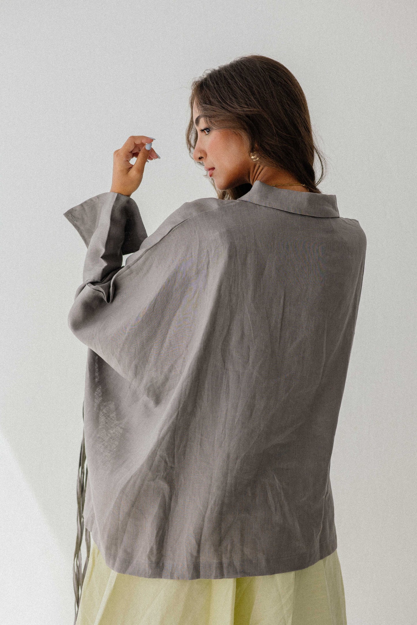 Fringes Shirt In Grey