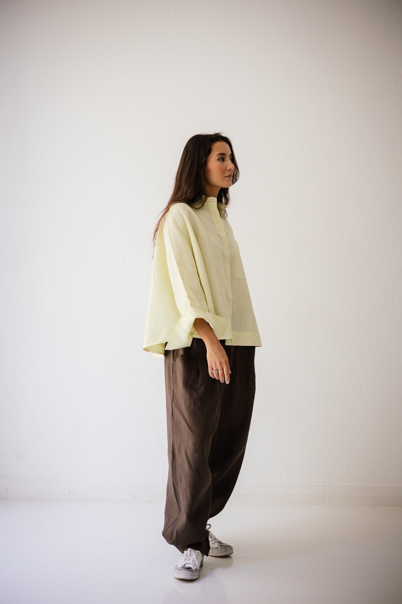 Butter-fly Shirt In Butter-yellow