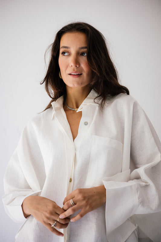 Butterfly Shirt In White