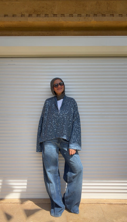 Bling Bling Kimono In Blue
