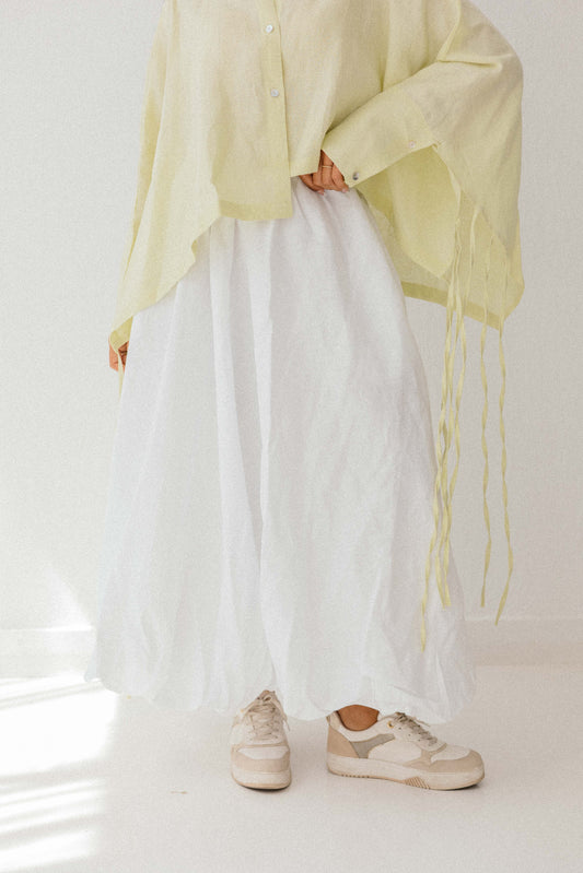Balloon Skirt In White