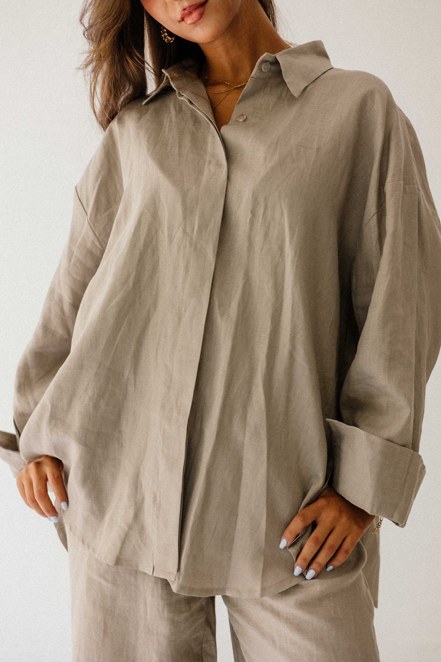 Daily Linen Shirt In Griesh