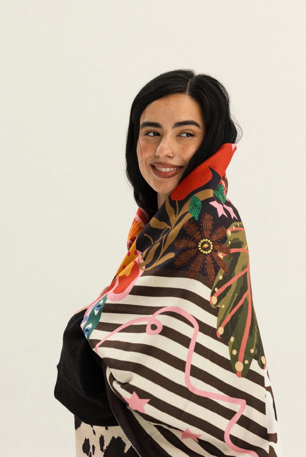 Wild Bloom Velvet Scarf