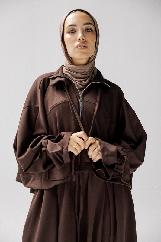 Flowy cotton set in brown