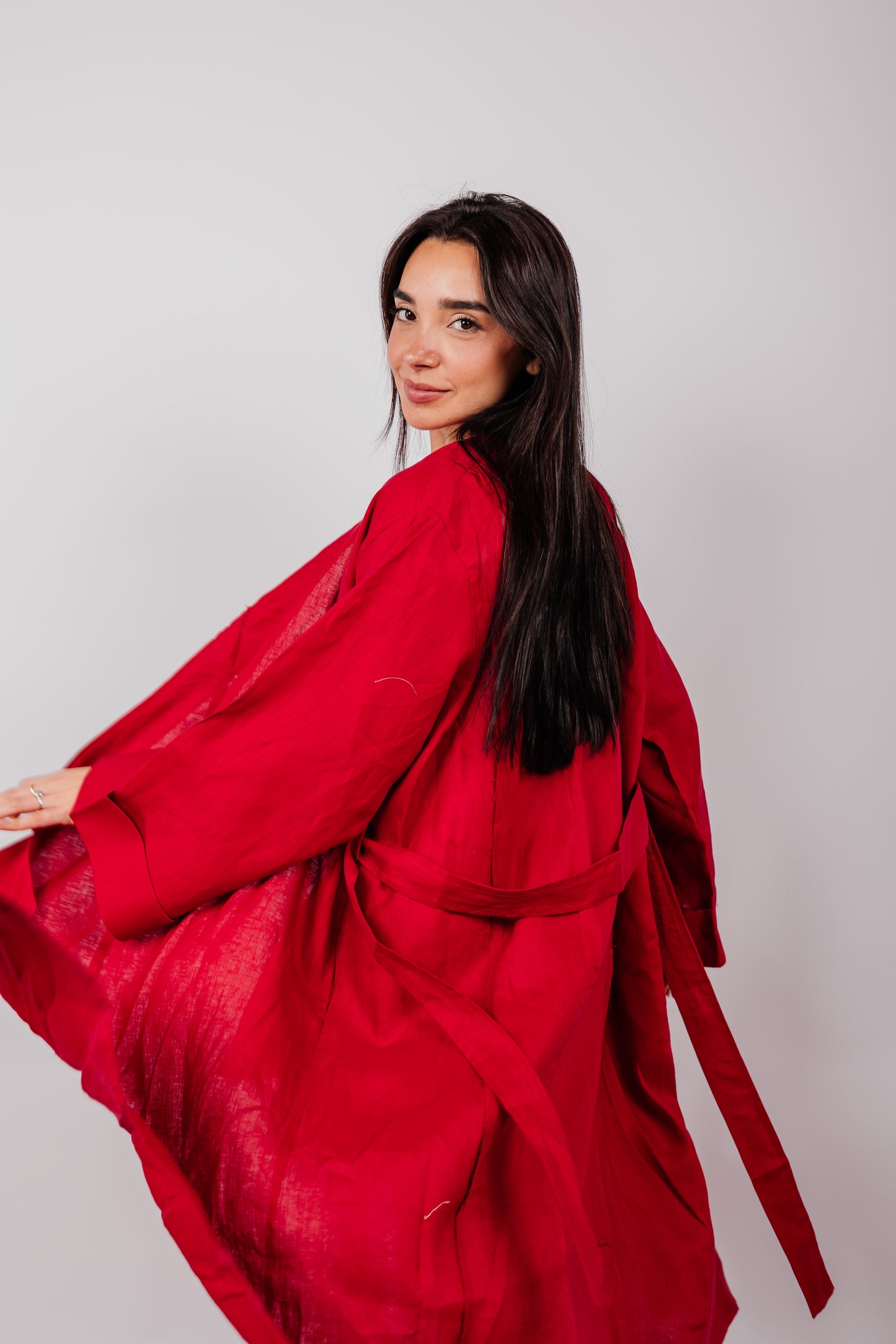 Basic Kimono In Red