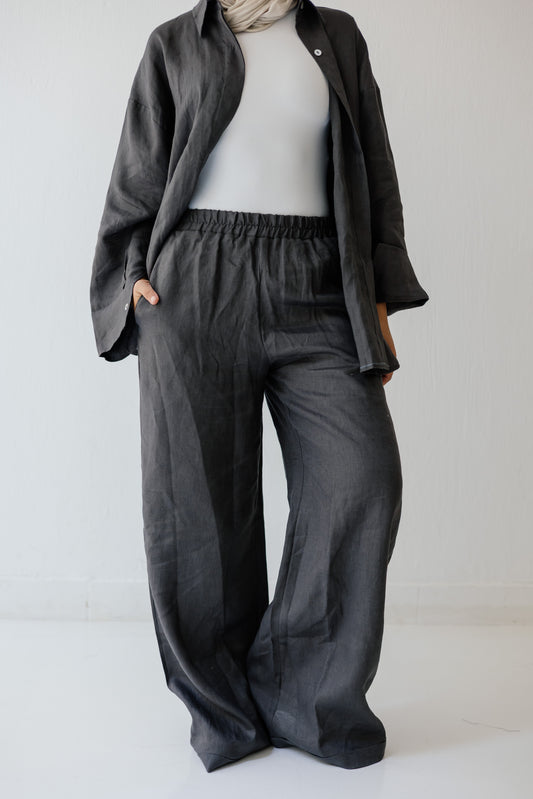 Basic Pant In Dark-grey