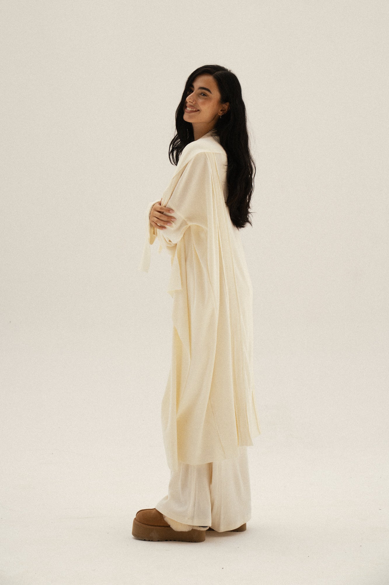 Lined Wool Set In Off-white