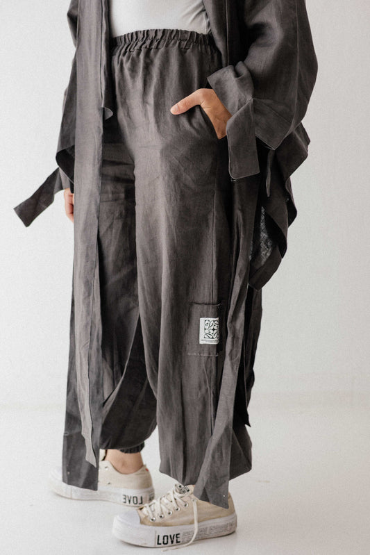 Elastic Pant In Dark-grey