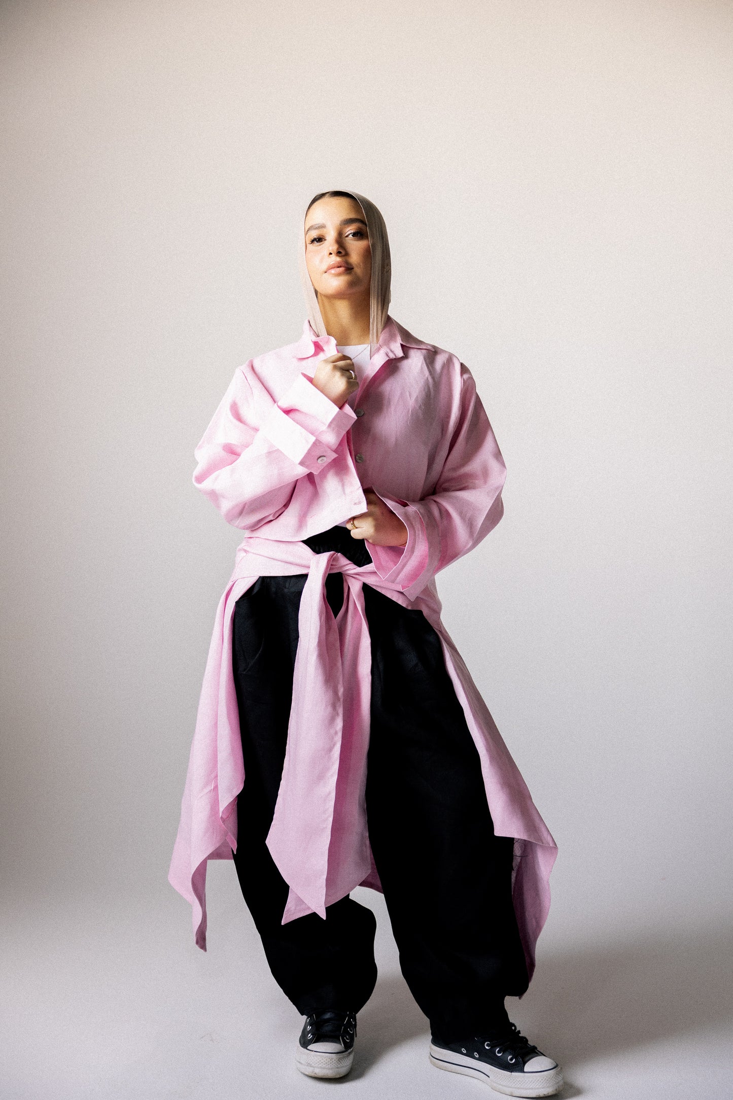 Rap-up shirt in pink