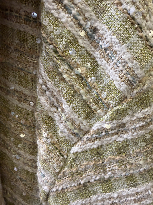 Studding button jacket in lime-green