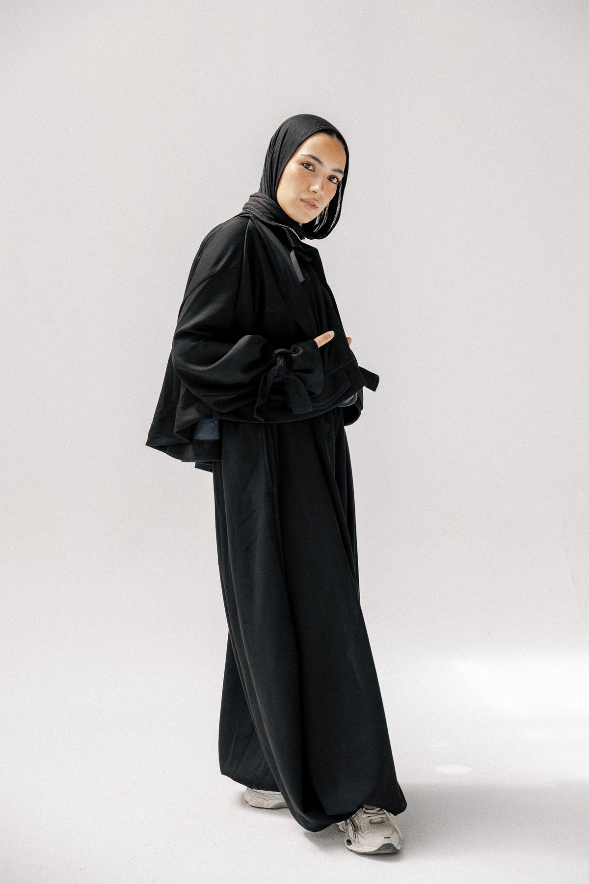 Flowy cotton set in black