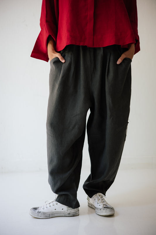 Balloon Pant In Dark-grey