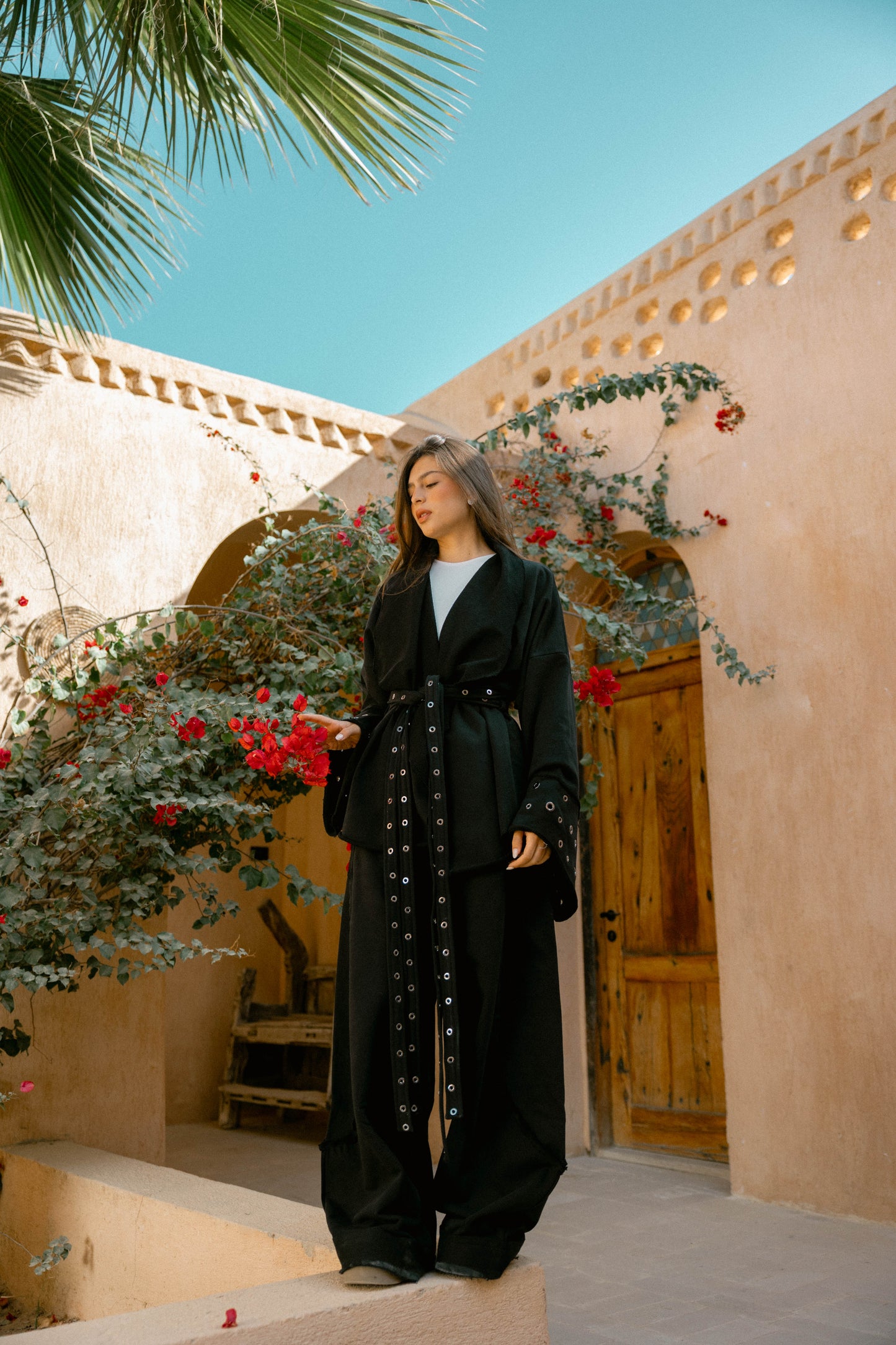 Rouh Cotton Set In Black