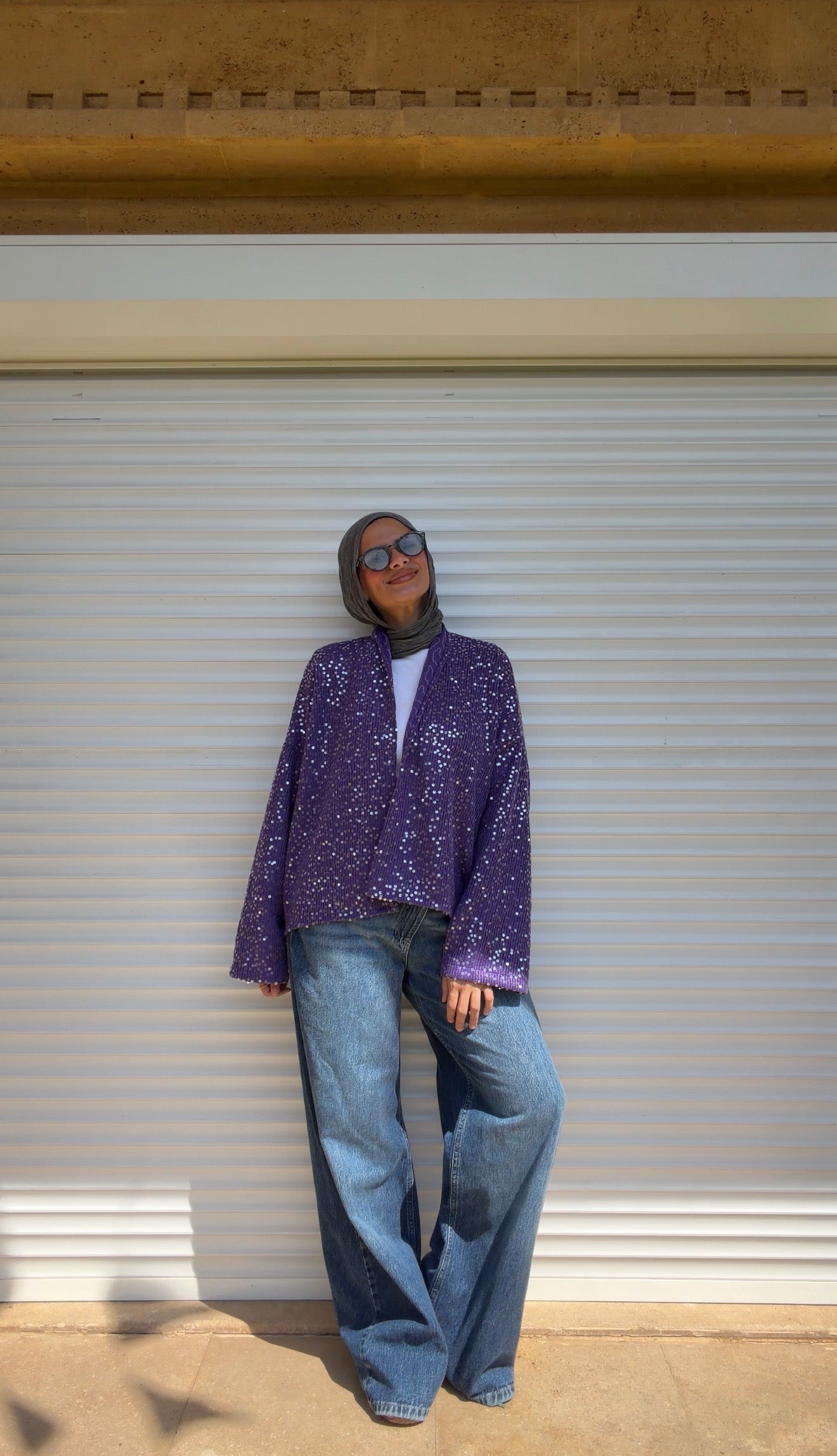 Bling Bling Kimono In Purple