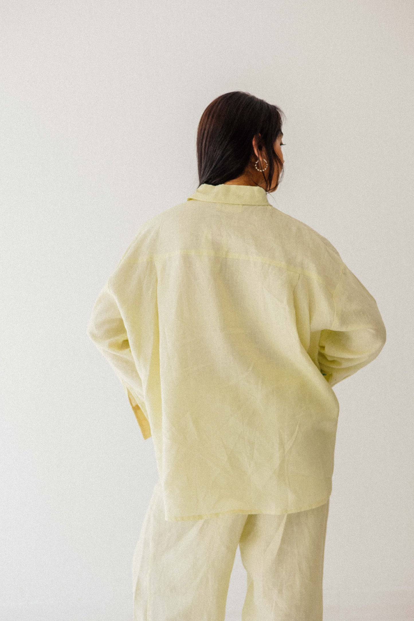 Daily Linen Shirt In Butter-lemon