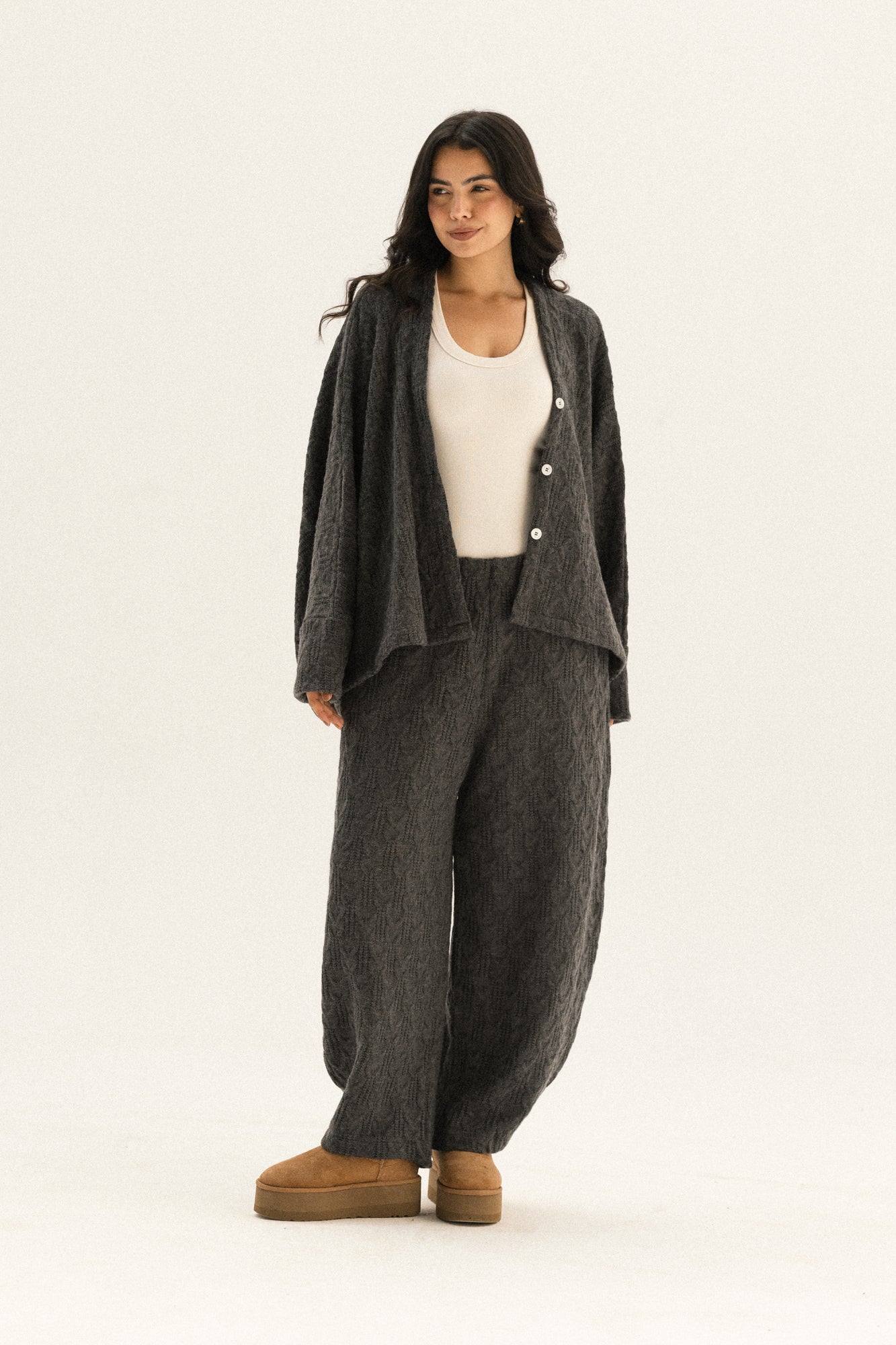 Cape Set In Dark-grey