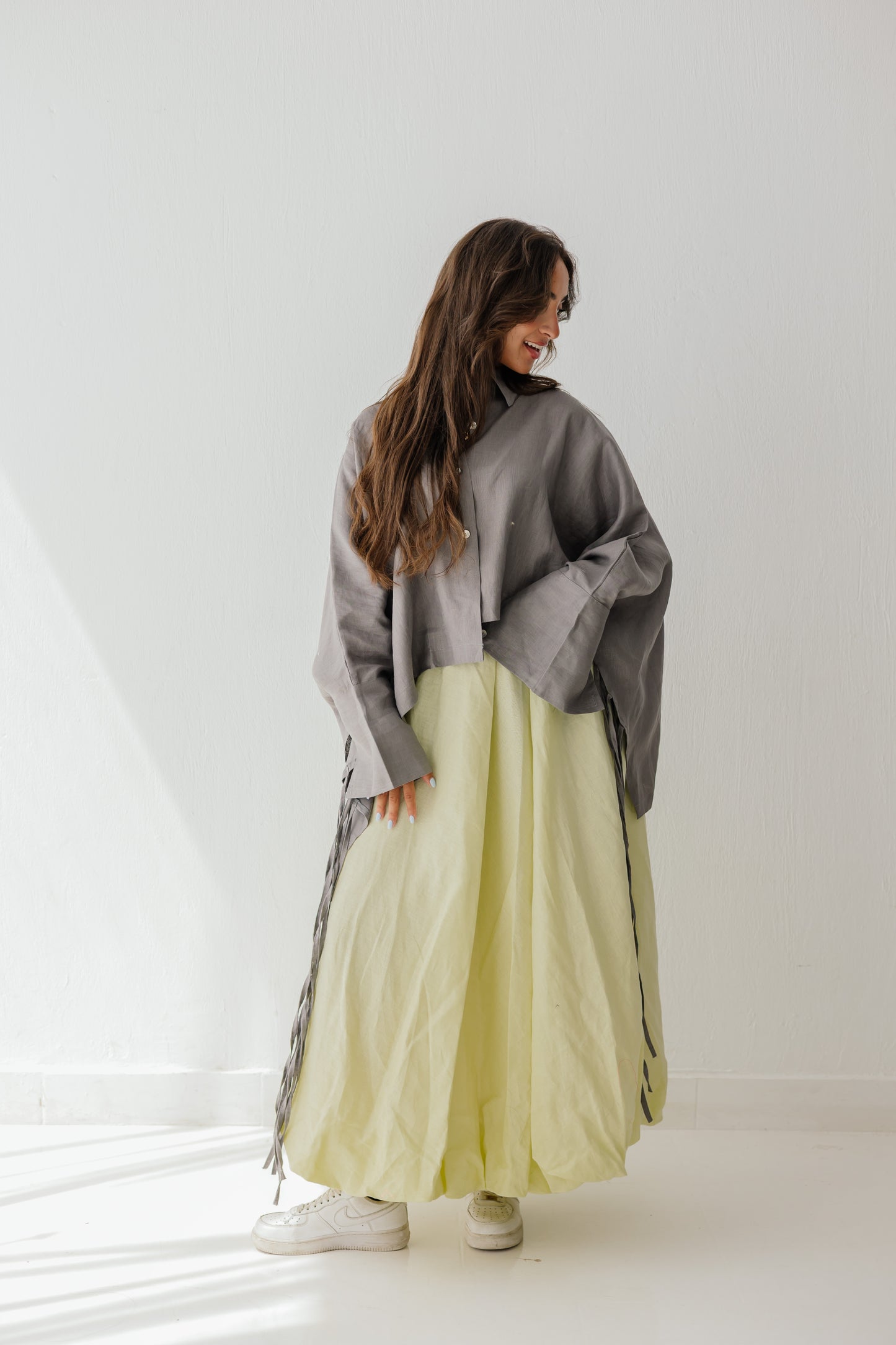 Fringes Shirt In Grey