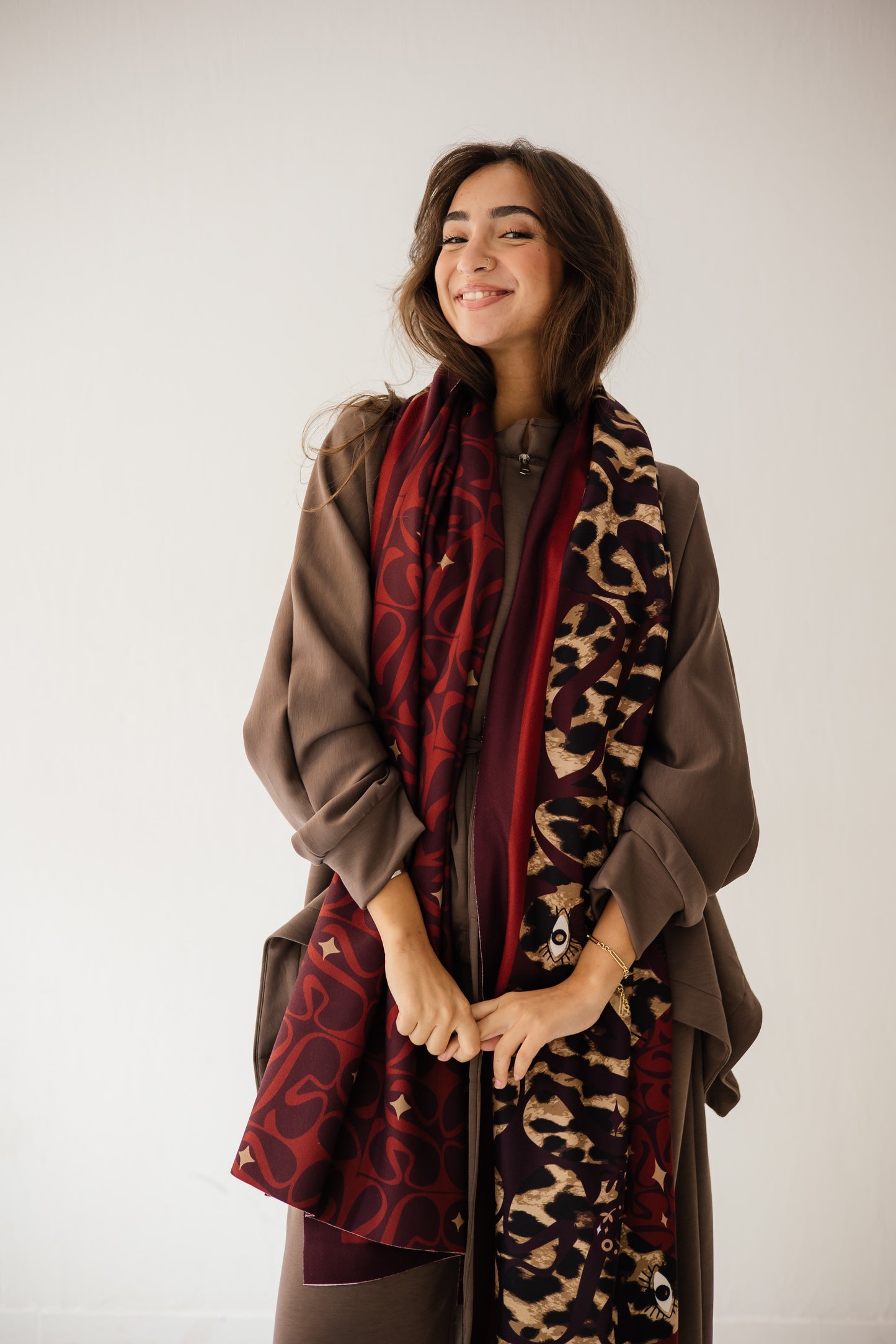 Long Leopard Scarf