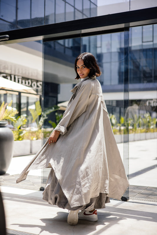 High-low Kimono In Griesh